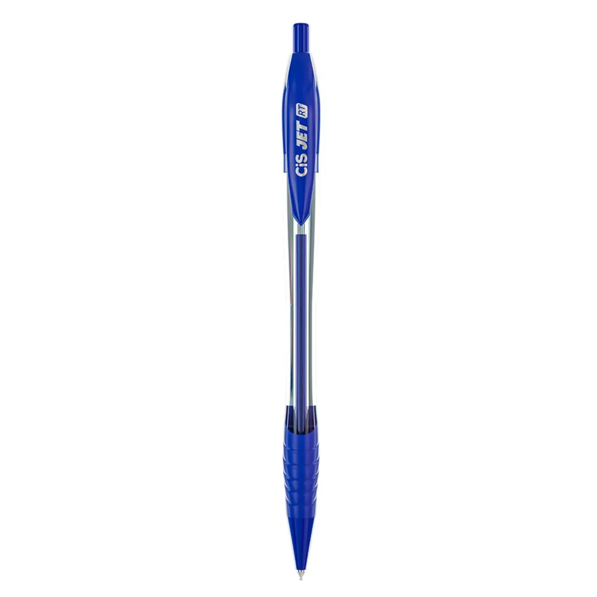 CIS Jet RT Caneta Esferográfica Retrátil - 0.7mm - Grip Emborrachado – Azul - Caixa com 12 Unidades
