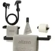Kit Banheiro Preto com Ducha e Porta-Toalhas - 1