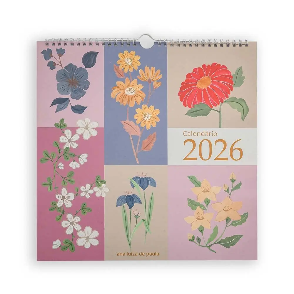 CALENDÁRIO 2026 ANA LUIZA GARDEN PAREDE TECA PAPELARIA