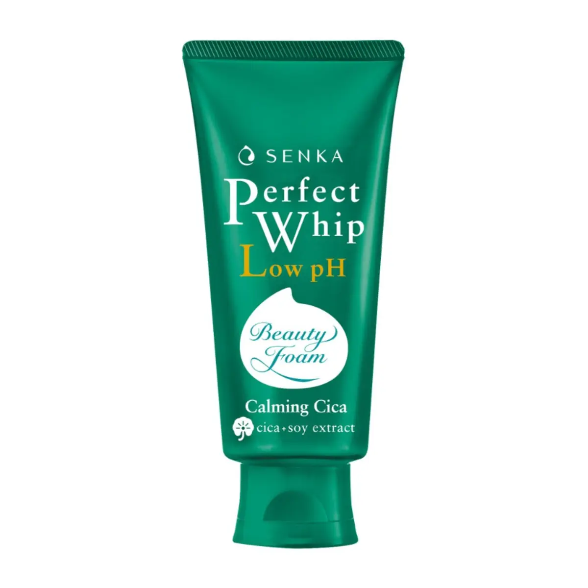SENKA - Perfect Whip Low pH Cica Calmante + Extrato de Soja - Espuma de Limpeza Facial 100g