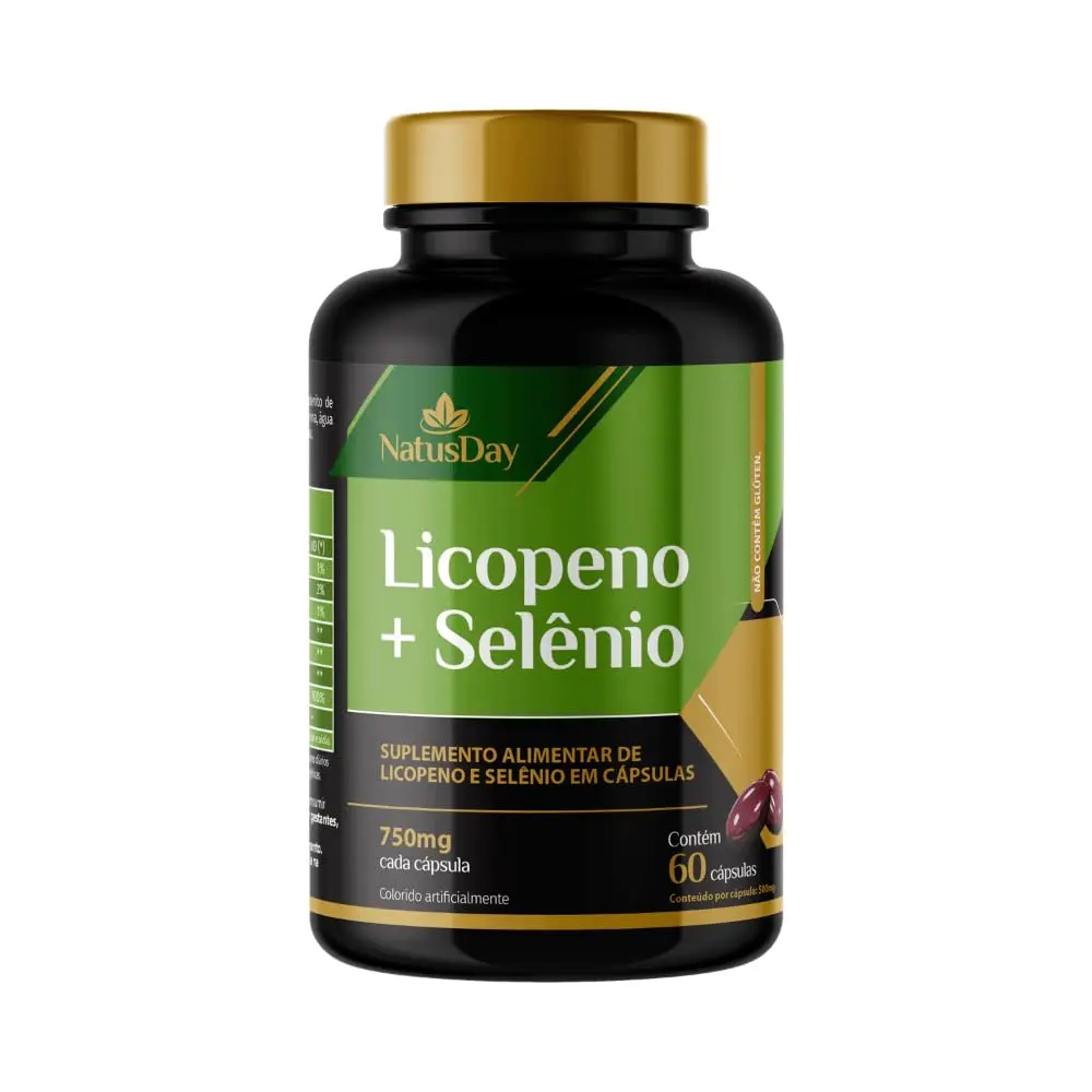 Licopeno + Selênio (60 Cápsulas) Natusday - Auxilia no sistema imunológico - 1
