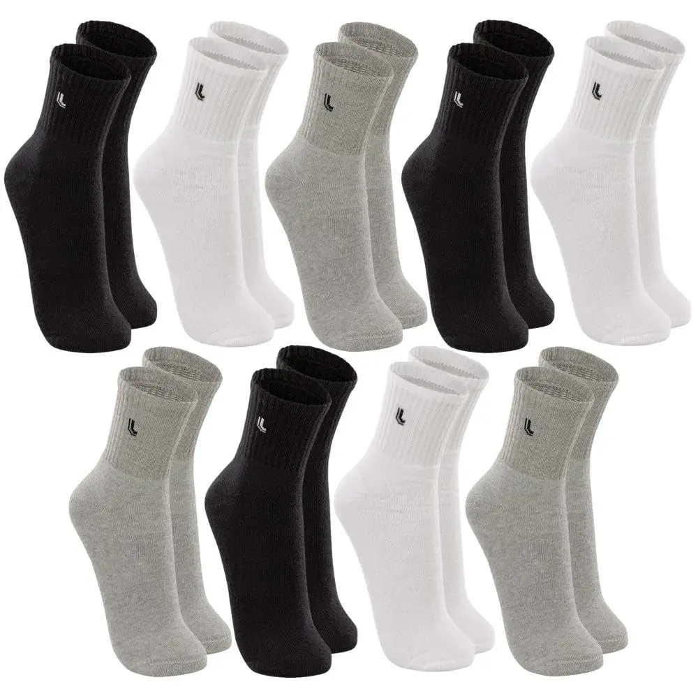 Kit 09 Pares Meia Lupo Sport Cano Médio Algodão Adulto - 1