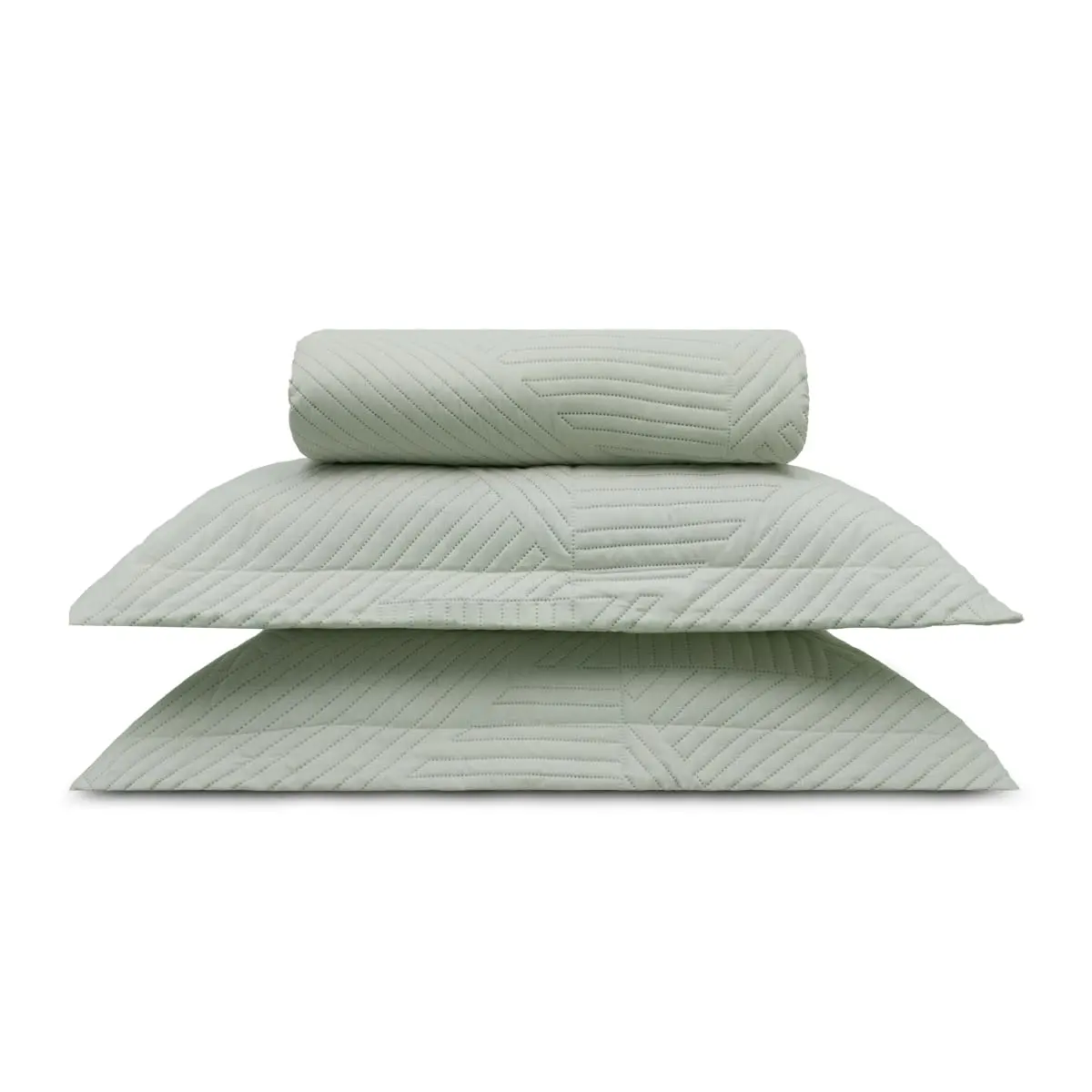 Kit Colcha com Porta Travesseiros Linenn Casal - Appel Cinza