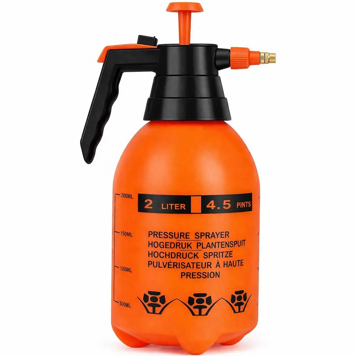 Pulverizador Manual Alta Pressão 2 Litros Multiuso Jardim e Carros Bico Regulável Durável e Econômico