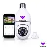 Câmera De Segurança Voreon Lâmpada Ip Wifi App Yoosee Espiã 360º Com Visão Noturna Interna Externa Cor Branco - 1