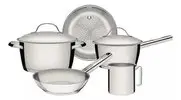 Conjunto De Panelas Tramontina Fogão De Indução Allegra 5 Pç Cor Aço inoxidável - 1