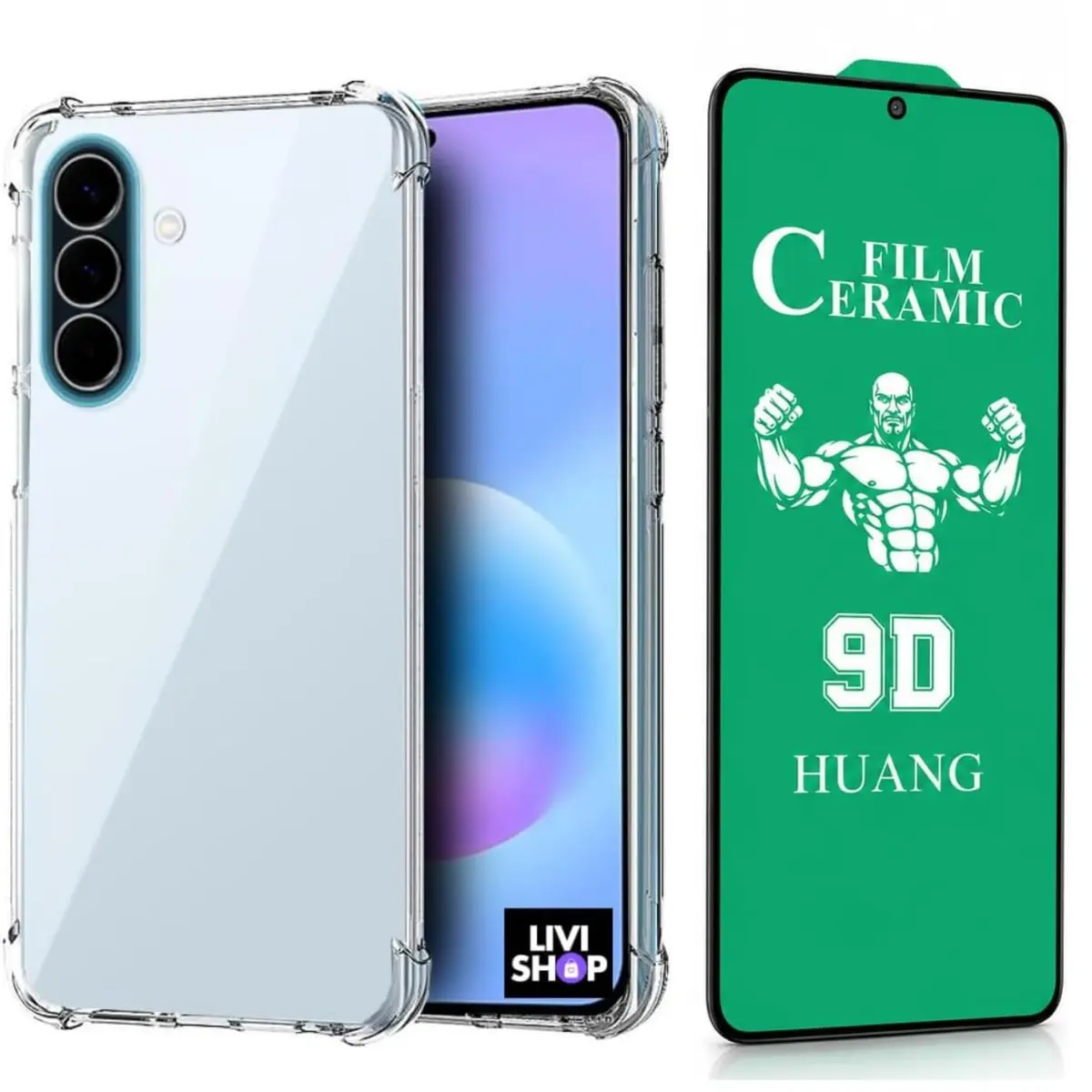 Kit Capa Capinha para Samsung A57 Anti Impacto Transparente + Película Cerâmica