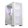 Gabinete Gamer Montech AIR 100 ARGB, Mini Tower, White, mATX, 4 Fans, Vidro Temperado - 1
