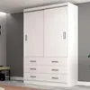 guarda-roupa solteiro veneza 2 pt 6 gv branco - 1