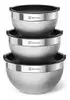 Conjunto com 3 Bowls Tigelas Inox e Tampa Plástica Electrolux - 1
