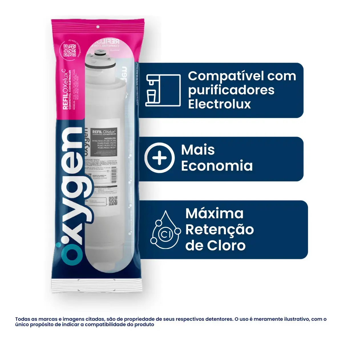 Refil Filtro Água Purificador Electrolux PE12 Acqua Pure Compatível Oxygen thumbnail 3