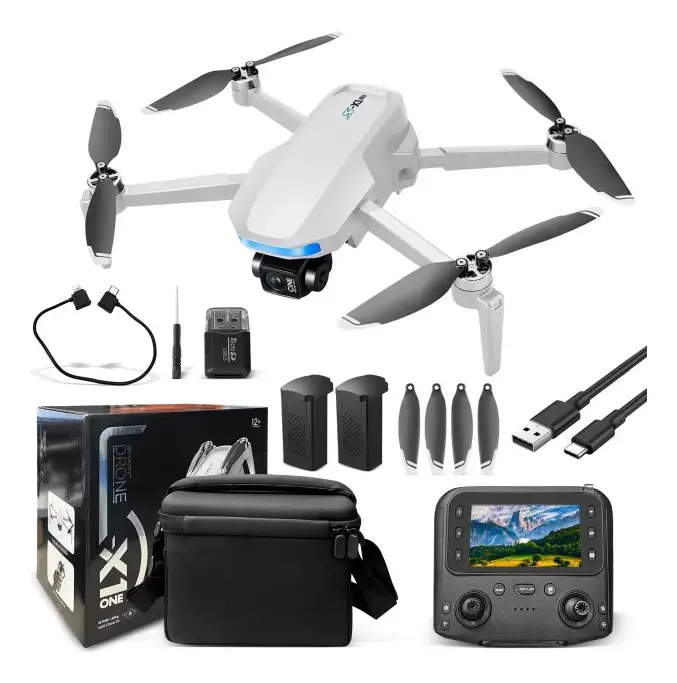 Drone Com Gps S-x1 Sem Escova Câmera Full Hd De 3 Eixos Cor Branco Iigenai-Sogno - 1