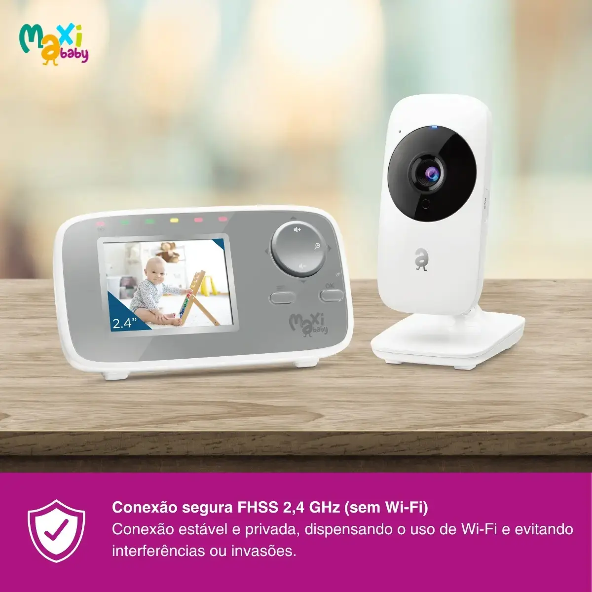 Babá Eletrônica Monitor 2.4 Sem Fio Zoom Baby On Maxi Baby thumbnail 7