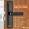 Fechadura Eletronica Digital Com Biometria Senha Kuanttum Delta pro Tuya Wi-fi - 1