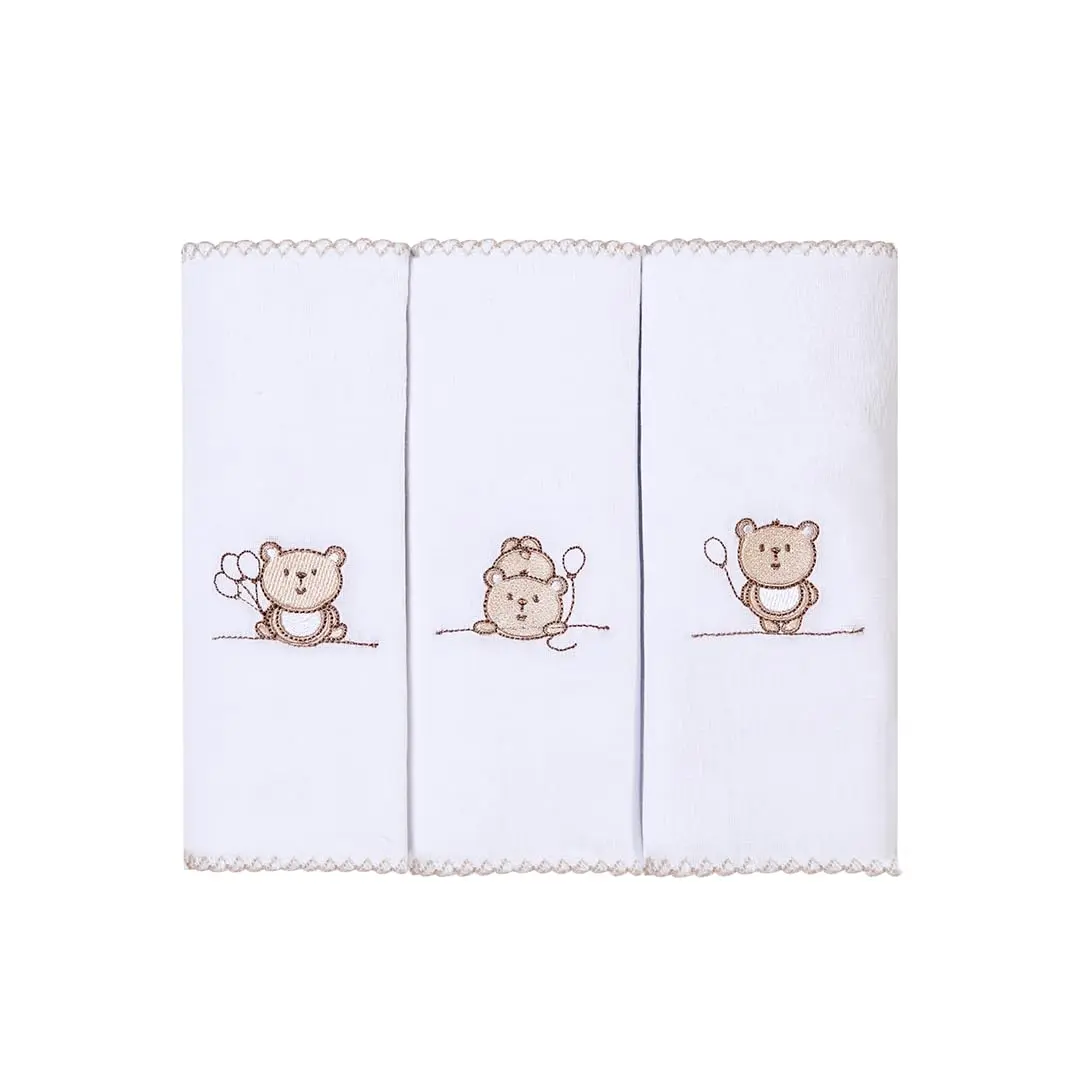Papi Textil Paninho De Boca Bordados Papi 40Cm X 40Cm Contem 03 Un