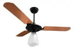 Ventilador de Teto Yris 3 Pás Mogno 1,01m Preto - 1