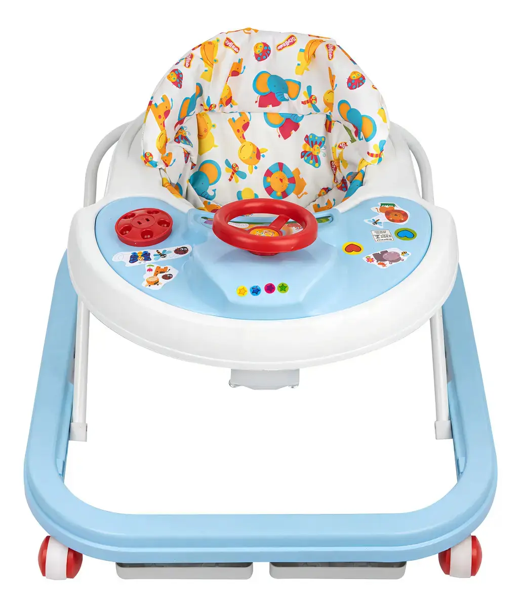 Andador Musical Infantil Angel Baby Azul Bebê 6-12 Meses 4 Rodas Ajustável thumbnail 4