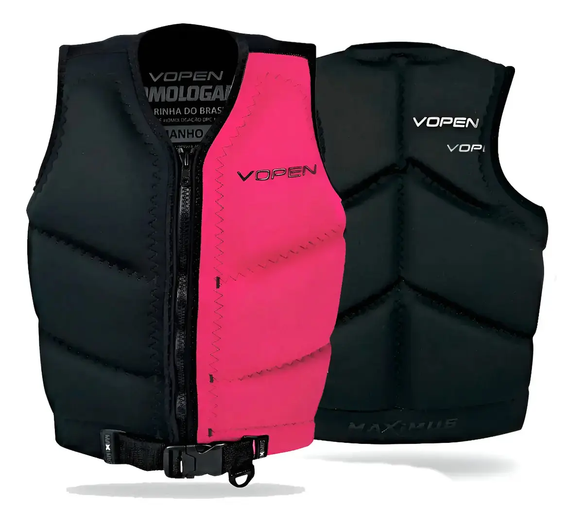 Colete Salva Vidas Neoprene Jet Ski Homologado Maximos Vopen Cor Rosa Tamanho G1 - 1