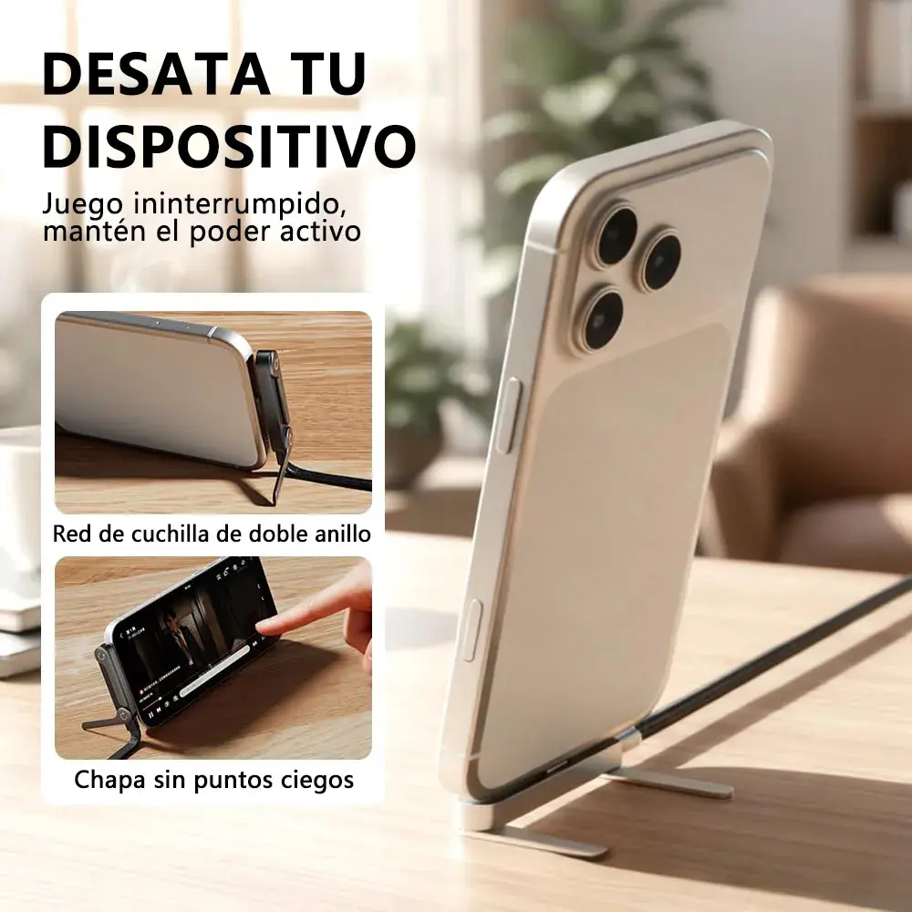 Cabo USB-C para USB-C de 240W com Suporte Dobrável e Carga Rápida de 1.5m thumbnail 6
