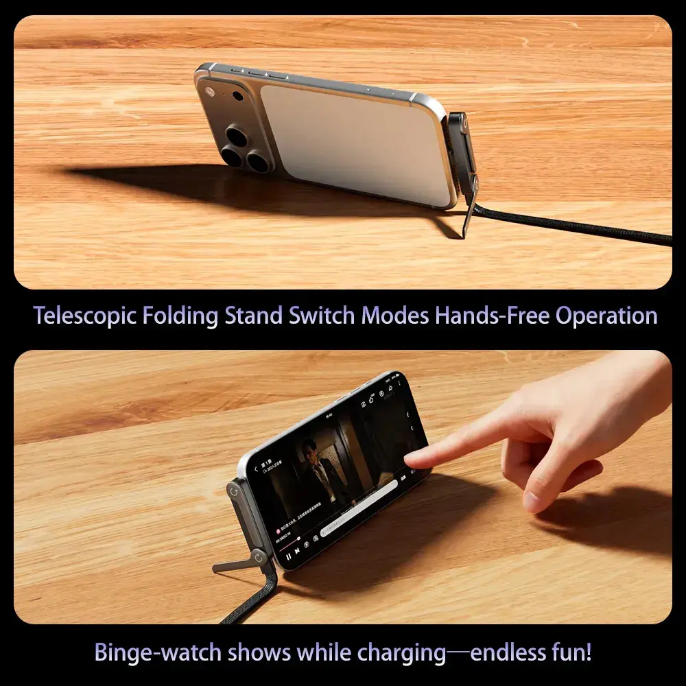 Cabo USB-C para USB-C de 240W com Suporte Dobrável e Carga Rápida de 1.5m thumbnail 10