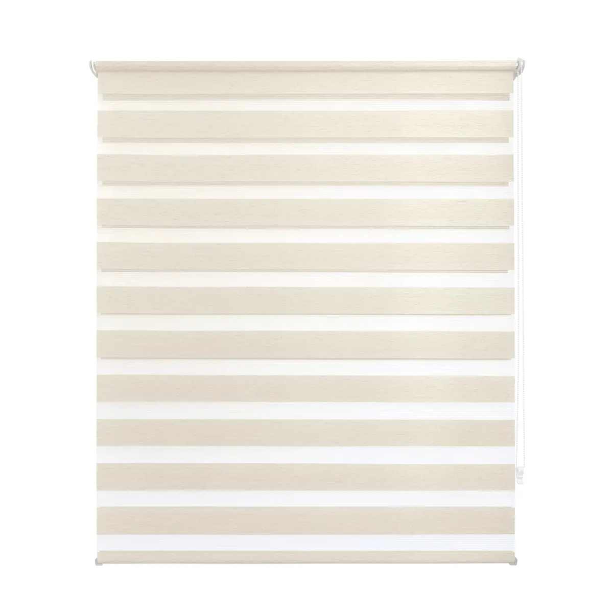 Zebra Persiana Rolo Dupla 160x160cm Bege Linho Evolux - 1