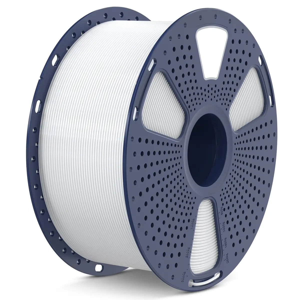SUNLU Carretel grande filamento PETG de 3 kg, filamento de impressora 3D PETG 1,75 mm, menos amarração boa camada de adesão alta resistência, filamento de rolo grande, carretel de 3 kg (3 kg), branco - 1
