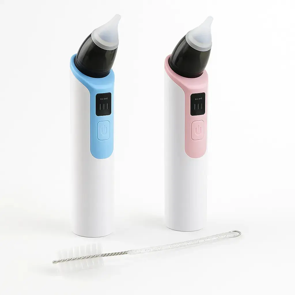 Sugador Aspirador Nasal Elétrico Infantil Recarregável 6 Velocidades com bico e filtros A2 Eletronics - Azul thumbnail 4