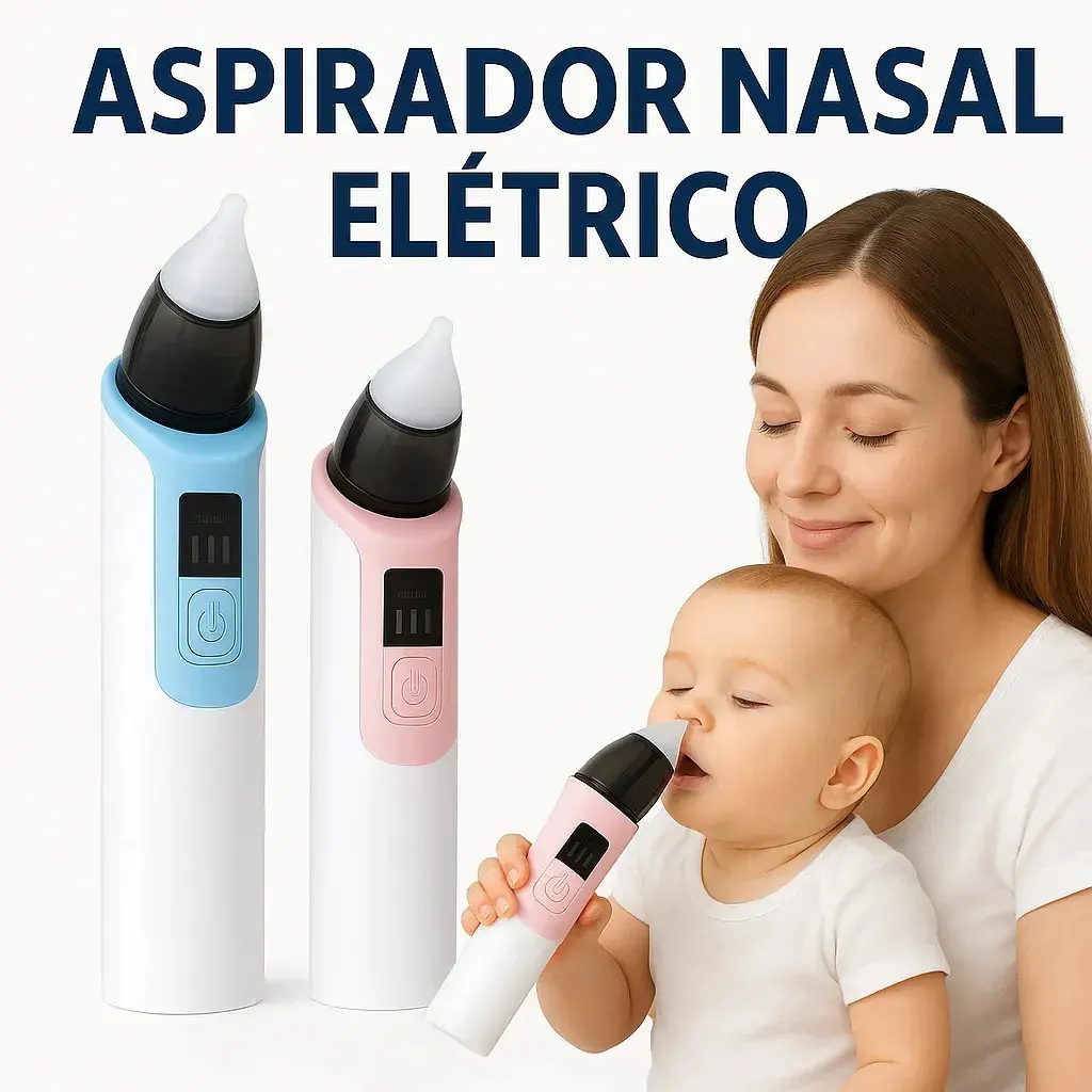 Sugador Aspirador Nasal Elétrico Infantil Recarregável 6 Velocidades com bico e filtros A2 Eletronics - Azul thumbnail 5
