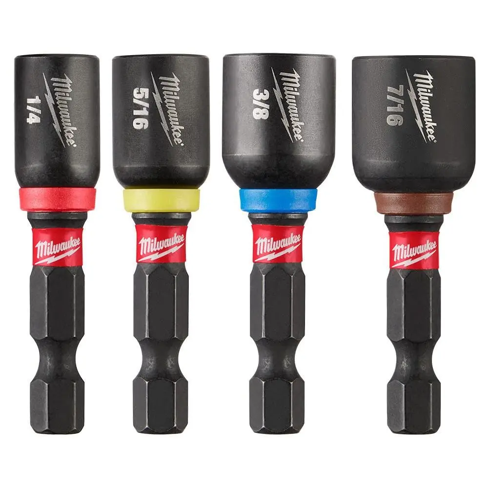 Milwaukee Adaptador Magnético 1/4" X 50Mm Jg C/04 Pçs (1/4"-5/16"-3/8"-7/16") G - 49-66-4562 - 1
