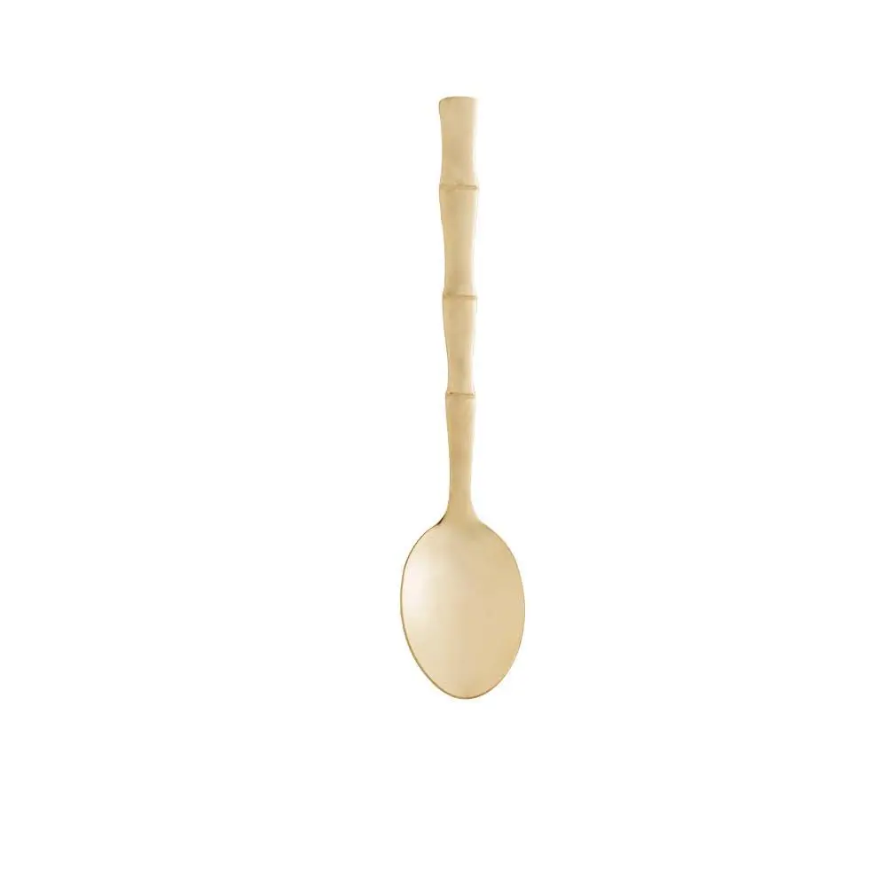 LYOR - Conjunto 6 Colheres de Sobremesa de Aço Inox Bambu Elegant Champanhe 15,2cm