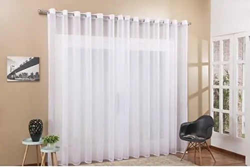 Cortina Roma Para Sala e Quarto 4,00 x 2,50 Admirare Cor:Branca - 1
