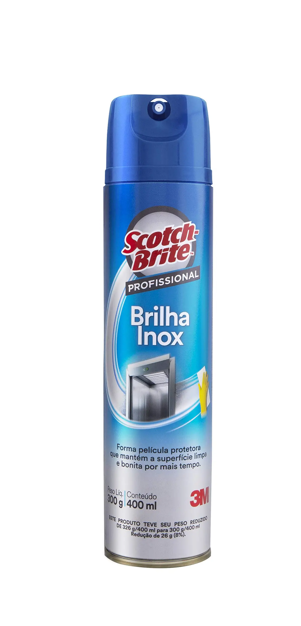 SCOTCH-BRITE 3M Spray Brilha Inox Limpeza Profissional 300 g 1 Unidade | Limpa e protege, Ideal para aço inox, alumínio, peças cromadas, esmaltadas e de cerâmica, e madeira envernizada - 1