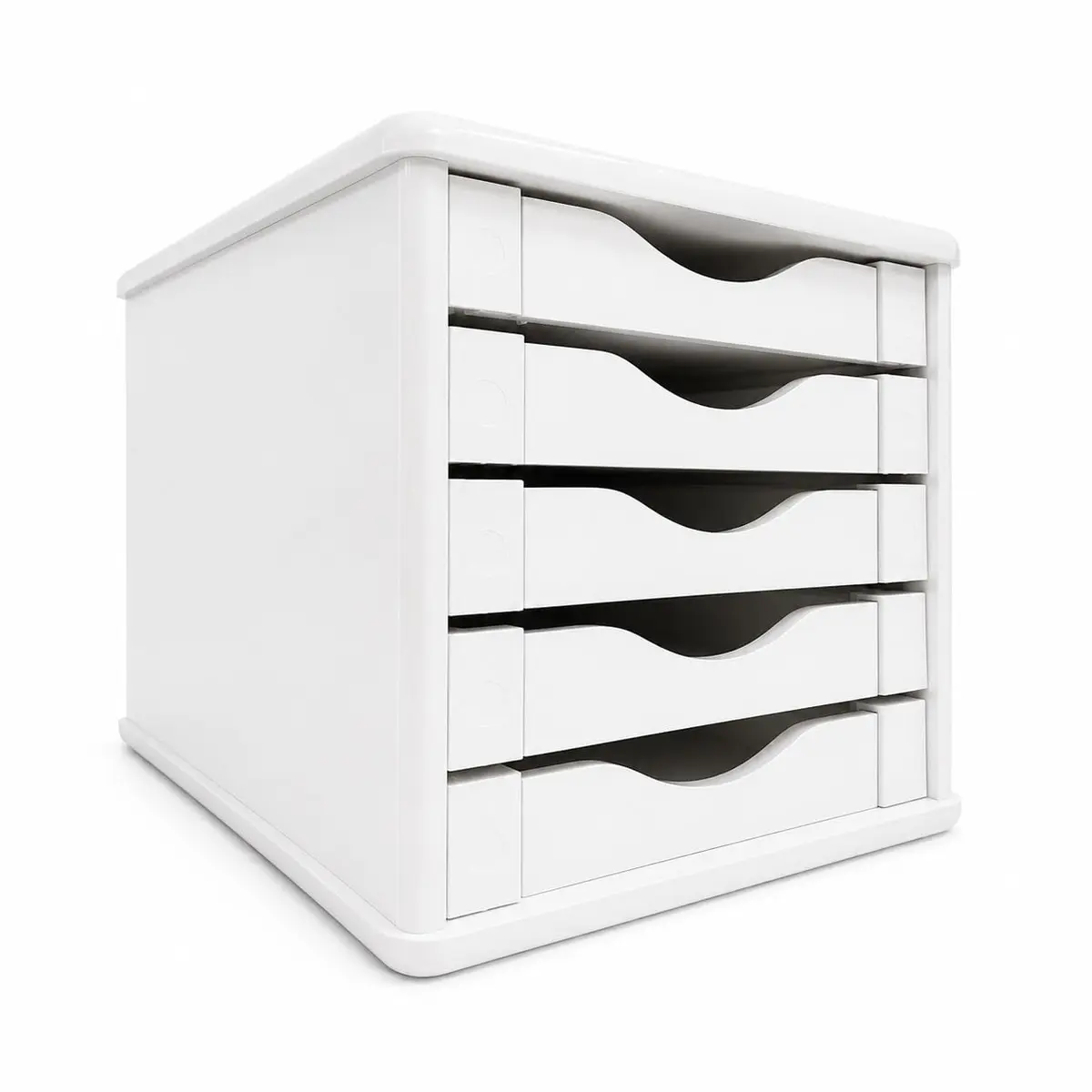 Souza & Cia Caixa de Arquivo com 5 Gavetas, MDF Branco, Organizador de Documentos para Escritório, Home Office, Escolas Modelo 3306 - 1