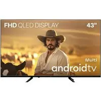 Smart TV Multilaser 43", QLED, Full HD, Android TV, HDR10