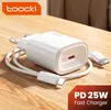 [R$6 Moedas/APP] Carregador Toocki 25W Fast Charger + Cabo de Carregamento USB C de 1 Metro - 1