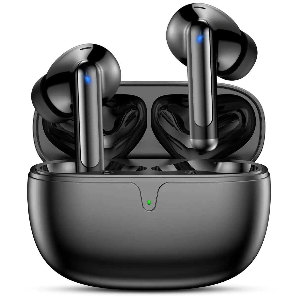 Fones Bluetooth 5.3 com 42H de Bateria, Graves Profundos e IPX5 Preto | Até 42H de Reprodução, Bluetooth 5.3, Graves Profundos e Proteção IPX5, Design Esportivo Compatível com iOS e Android - 1