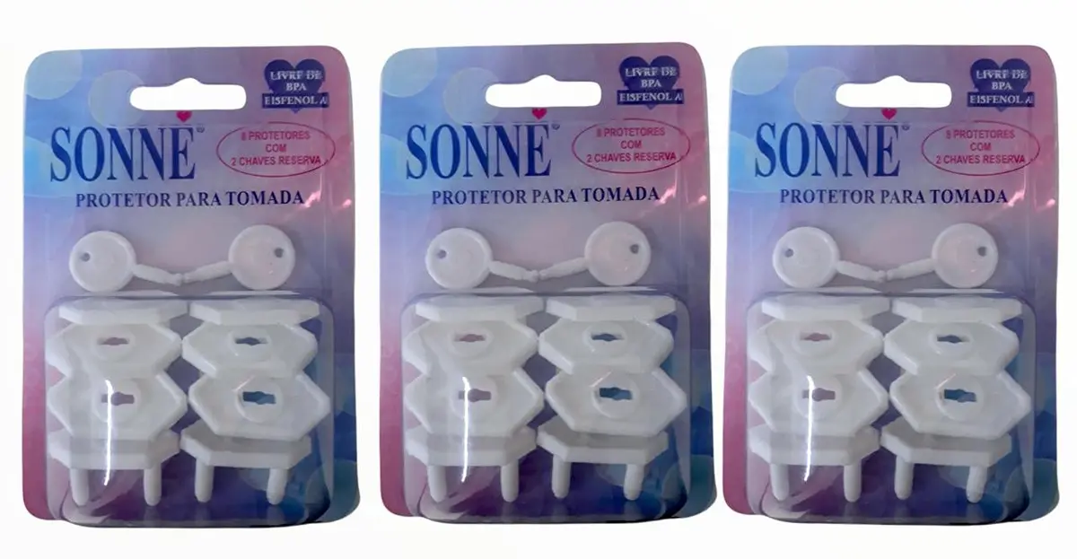 Sonne Protetor De Tomada Kit Com 24 Protetores E 6 Chaves Reserva Branco | Reserva - 1