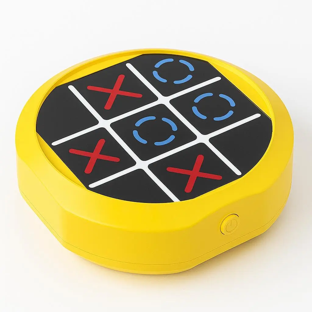 Jogo da Velha Eletrônico com Tela Sensível ao Toque, Amarelo e Preto - 1