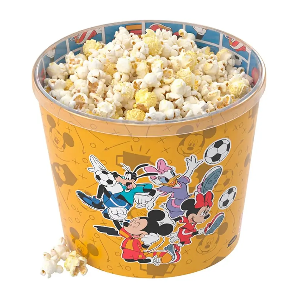 Plasútil Balde Pote Pipoca Decorado Disney Mickey Futebol Copa do Mundo 2,1L