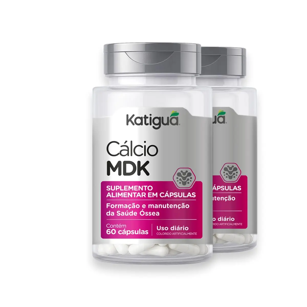 Kit 2 Cálcio MDK Katiguá 750mg 60 Cápsulas