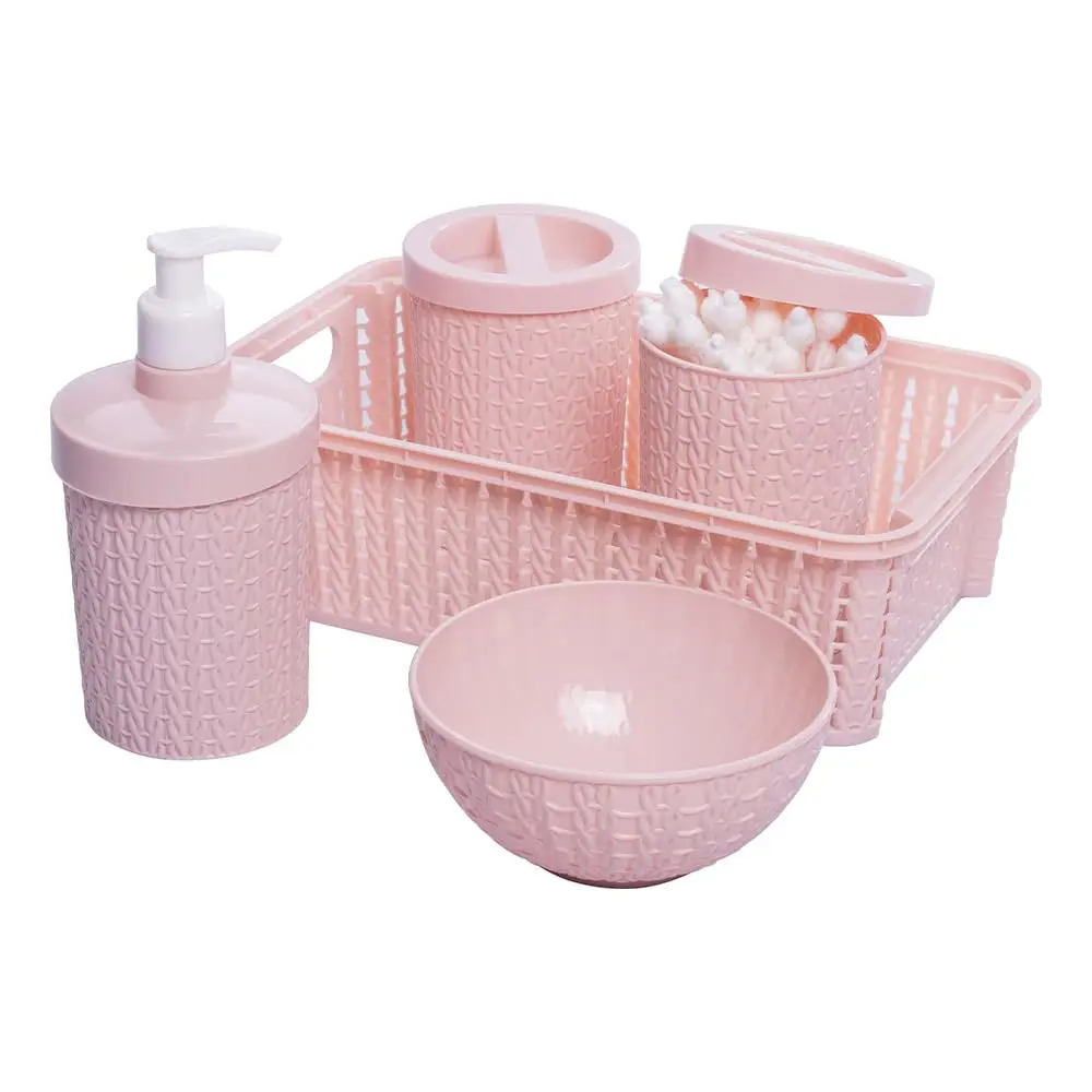 Kit Higiene Trama Baby Rosa 5 Pçs Plasútil - 1