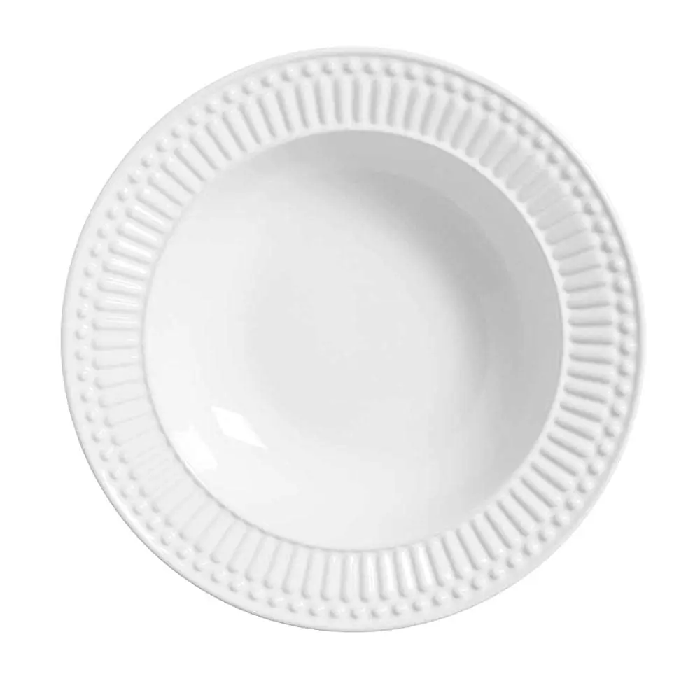Porto Brasil Conjunto com 6 Pratos Fundo Roma Branco