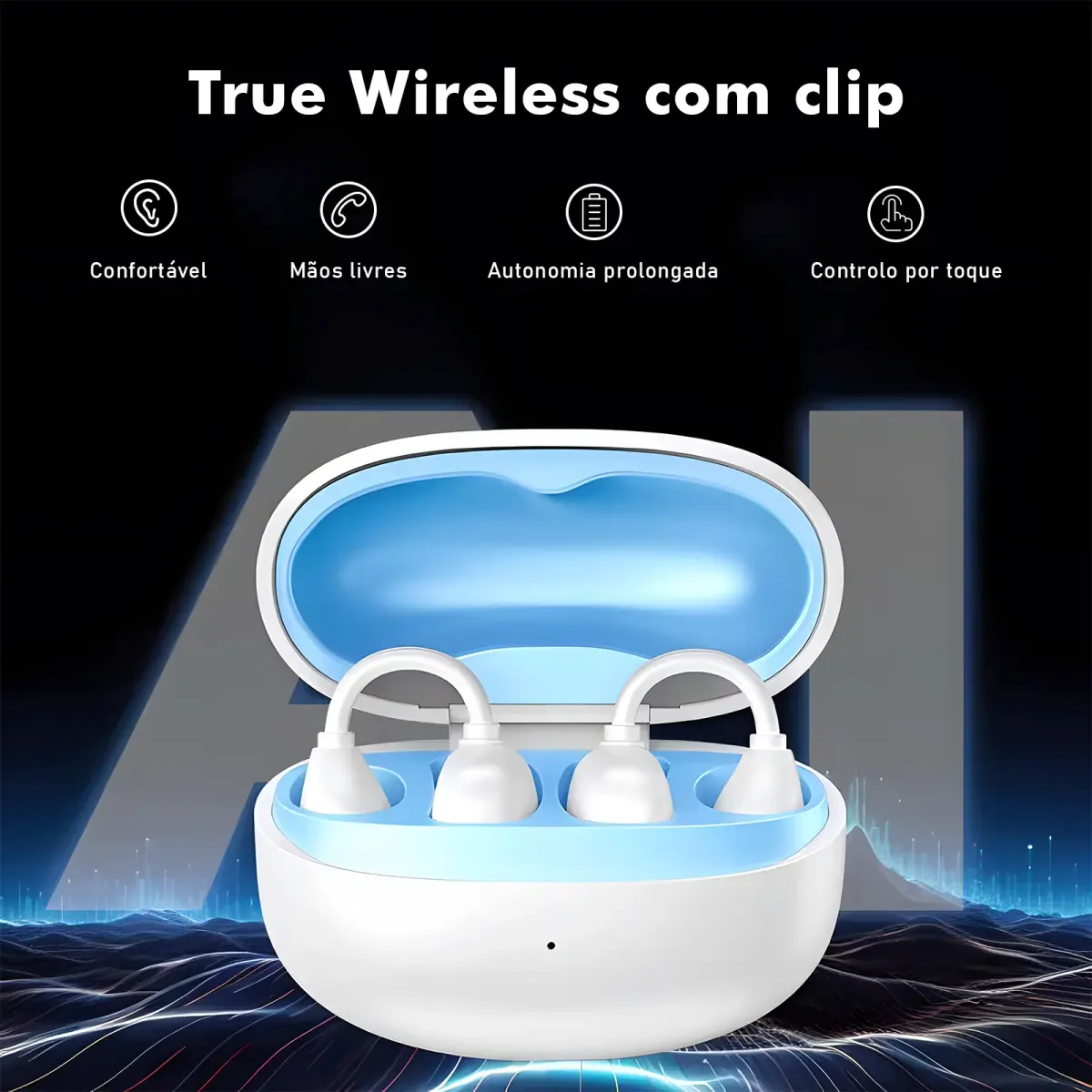 Fone de Ouvido Sem Fio Bluetooth 6.0, Fones de Ouvido Bluetooth, Fones Bluetooth, Fone de Ouvido Sem Fio Bluetooth, Coibeu