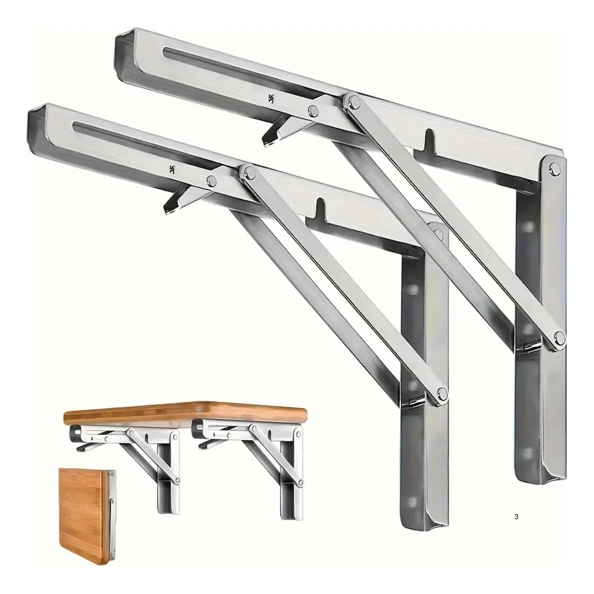 Kit 2 Suportes Mão Francesa Dobrável 40cm Retrátil Reforçada