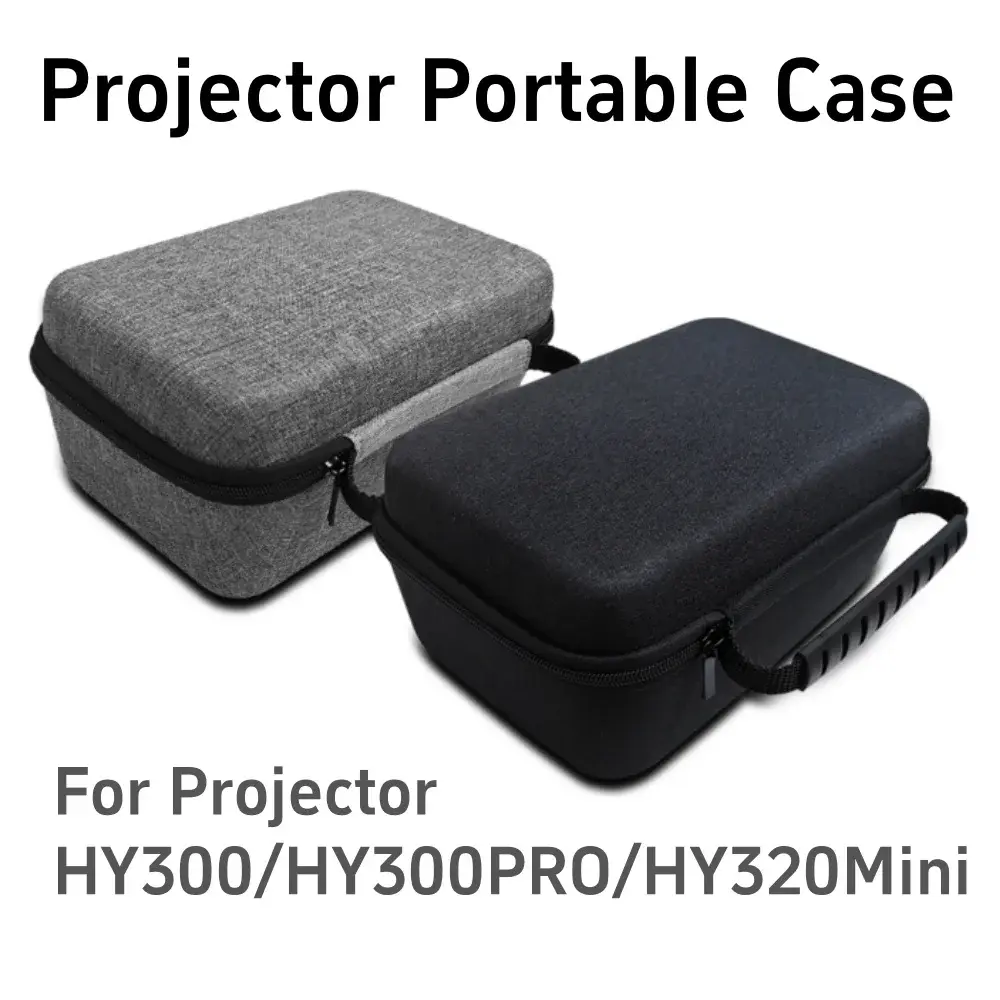 Projetor portátil caso caixa protetora para hy300 hy300pro hy320mini projetor bluetooth alto-falante proteção alça saco de armazenamento - 1