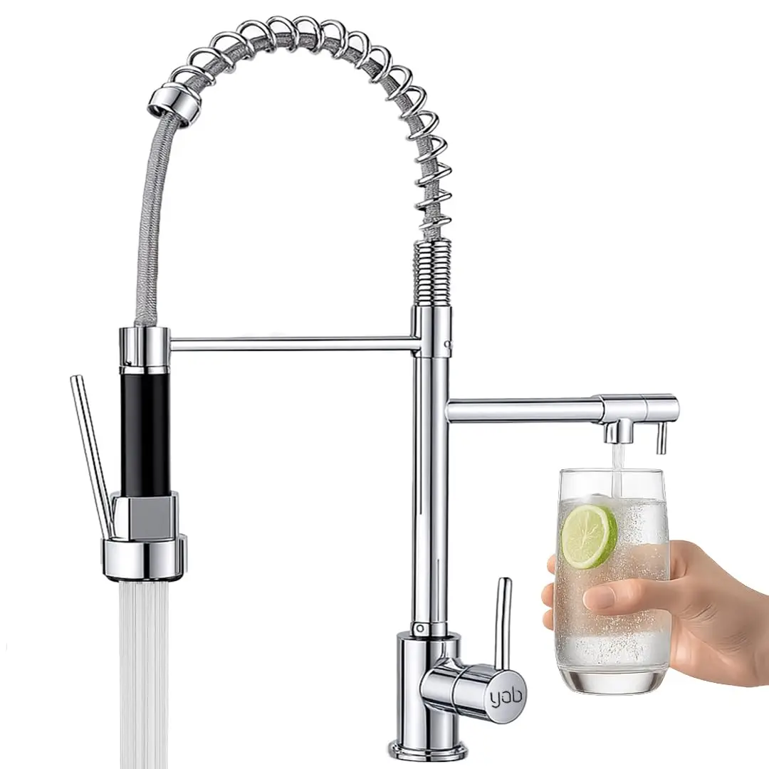 Torneira De Cozinha Cromada De Bancada Monocomando Gourmet Yab - 1