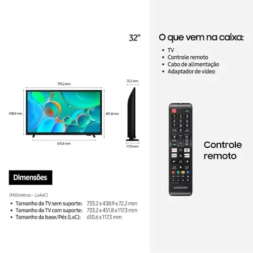 Samsung Combo Smart TV 32" HD H5000F + Soundbar Samsung HW-B400F thumbnail 6