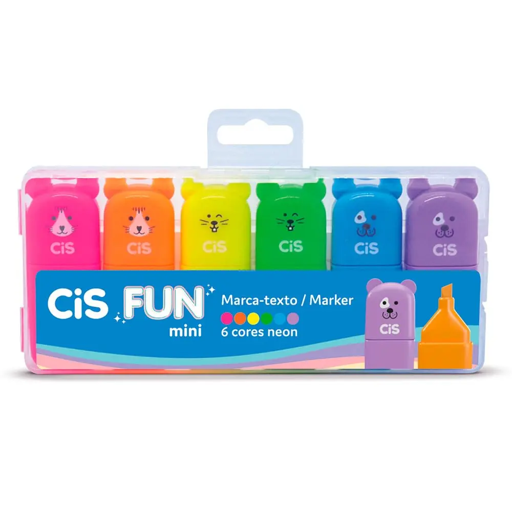 CONJUNTO FUN MARCA TEXTO 6 CORES NEON CIS