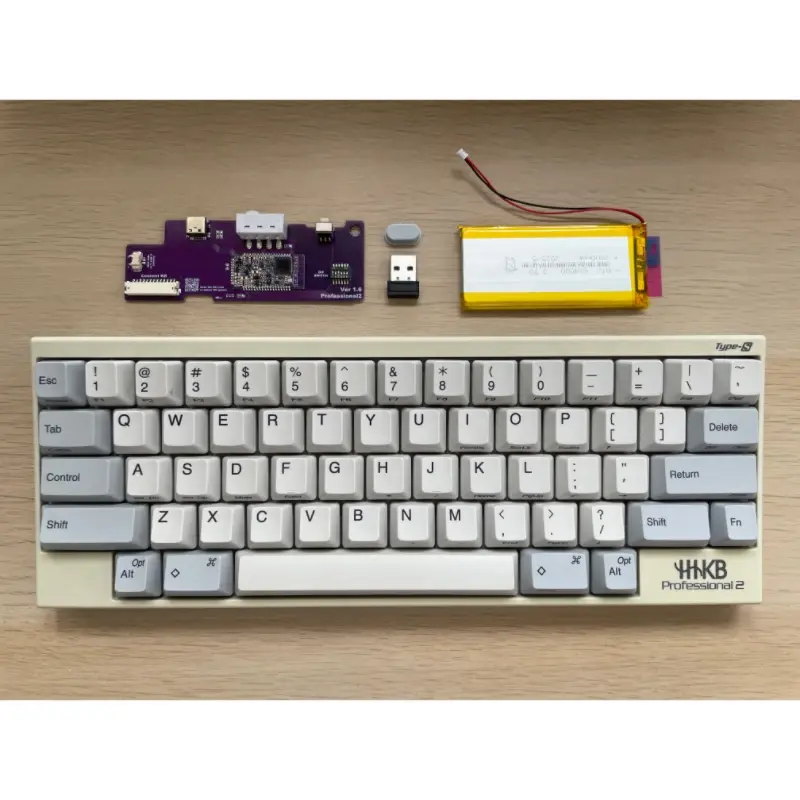 Hhkb kit sem fio tri-modo teclado capacitivo personalizado com fio bluetooth 2.4g kit receptor de bateria de controle sem fio jogadores diy - 1