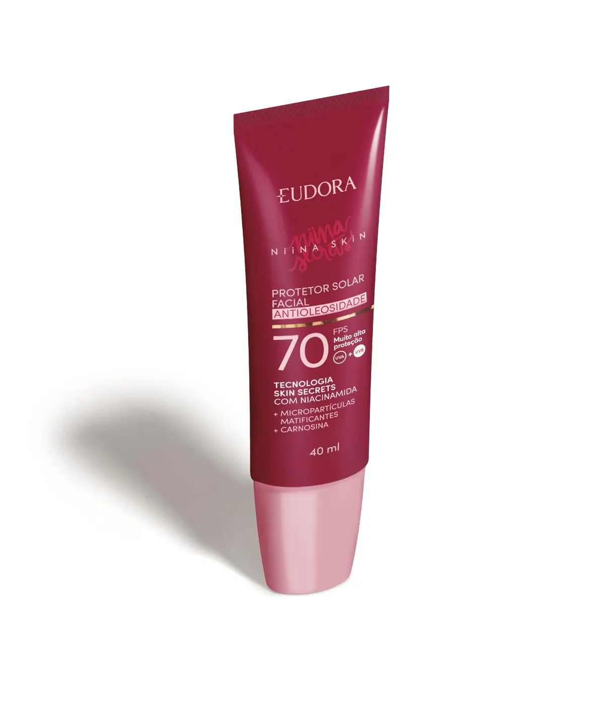 EUDORA NIINA SKIN PROTETOR SOLAR FACIAL ANTIOLEOSIDADE FPS 70 REGULAR 40g - 1